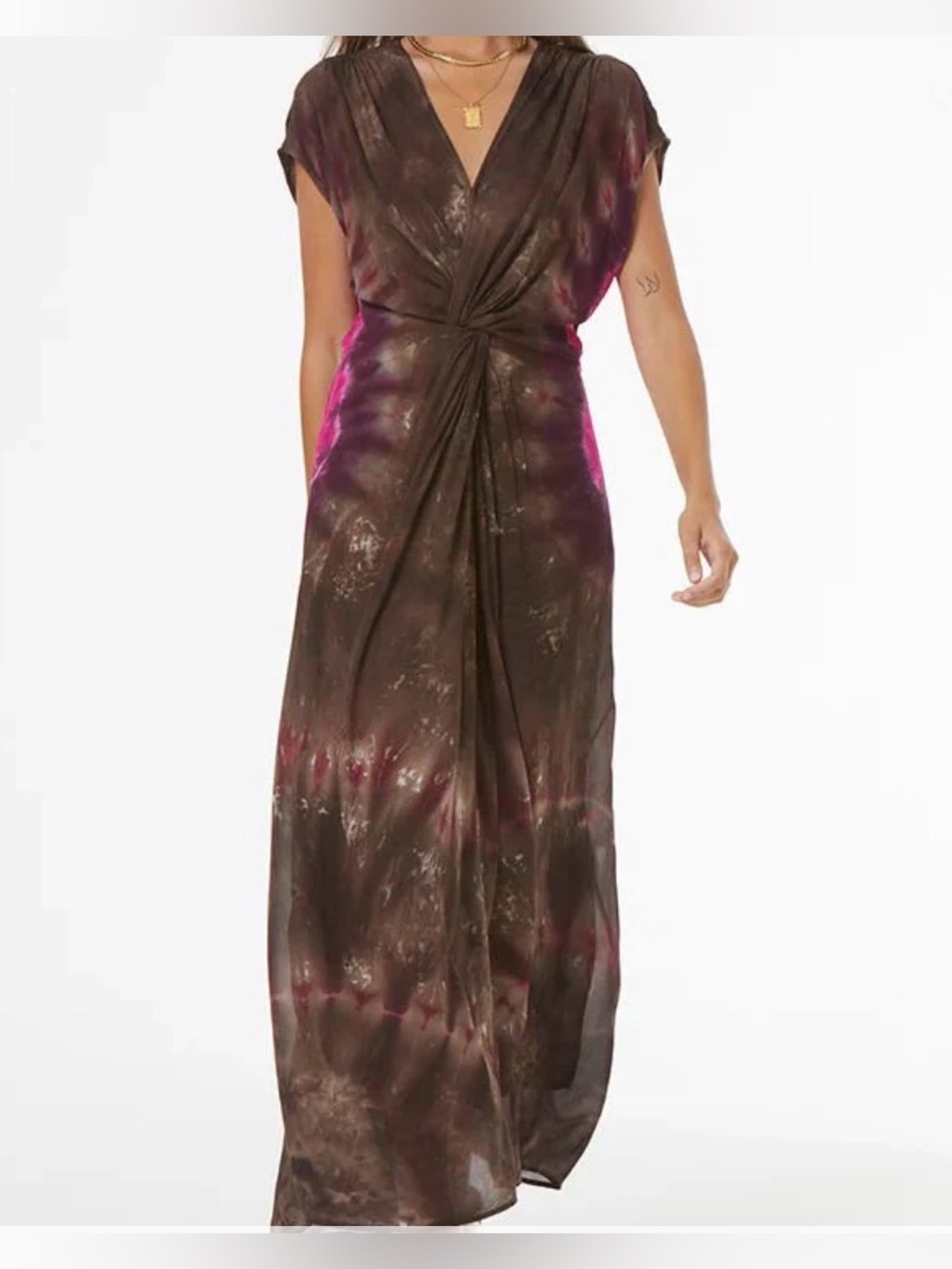 YFB Helena maxi dress in clay solar flare